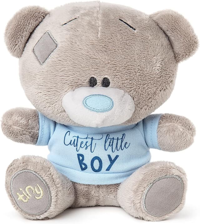 Detalle de Me to You Tiny Tatty Teddy Cutest Little Boy Baby Bear (Blue/grey) – 15cm plush gift