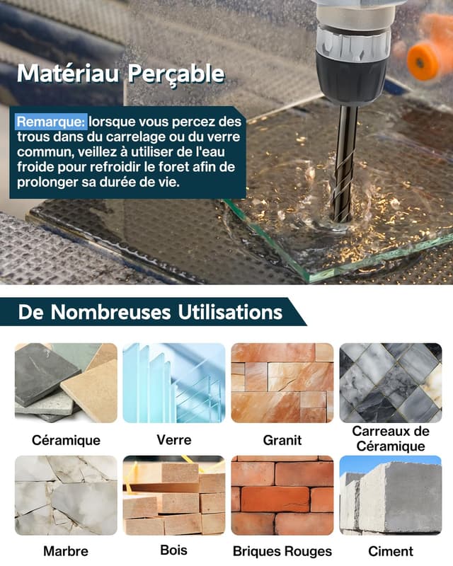 Detalle de Coffret forets métaux HSS titane 13 pièces