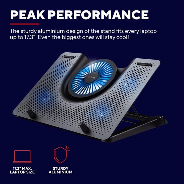 Detalle 2 de Trust Gaming GXT 1125, support refroidissant 5 ventilateurs