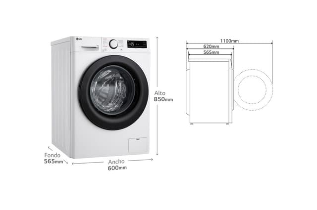 Detalle 2 de LG F4WR5010A6W Outlet Lavadora 10 kg 1400 rpm