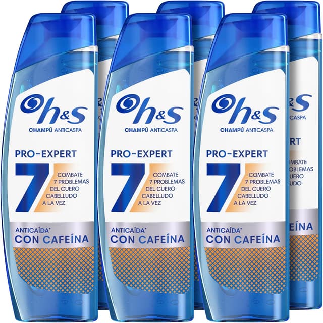Detalle de H&S Pro-Expert 7 Champú Anticaspa y Anticaída 300ml 💆