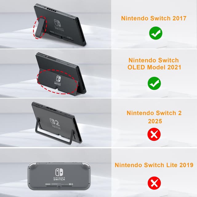 Detalle de FINTIE Slim Hardschalen-Tasche für Nintendo Switch 2017 / Switch OLED 2021 mit 10 Spielkartenhaltern (Denim Schwarz)