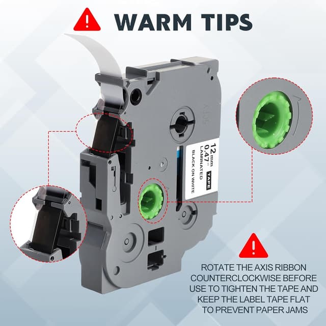 Thumbnail 6 de 4 Rollen TZe-231 Etikettenband (12 mm) kompatibel mit Brother P‑Touch – Schwarz auf Weiß