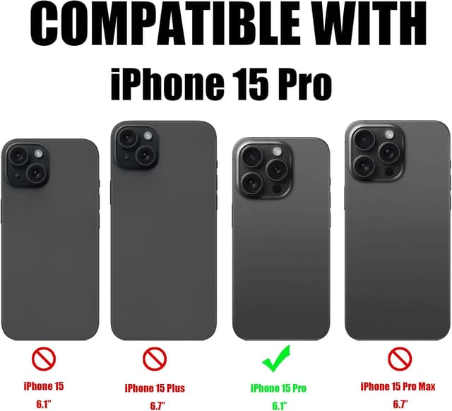 Detalle 2 de Zouzt for iPhone 15 Pro 6.1" Detachable Wallet Case with Card Holder for MagSafe (Burgundy)