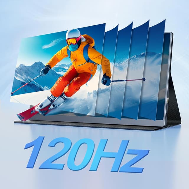 Detalle de COOLHOOD 18.5-inch Portable Monitor (1080P FHD, 120Hz, 125% sRGB) with USB-C & HDMI, VESA & Smart Cover