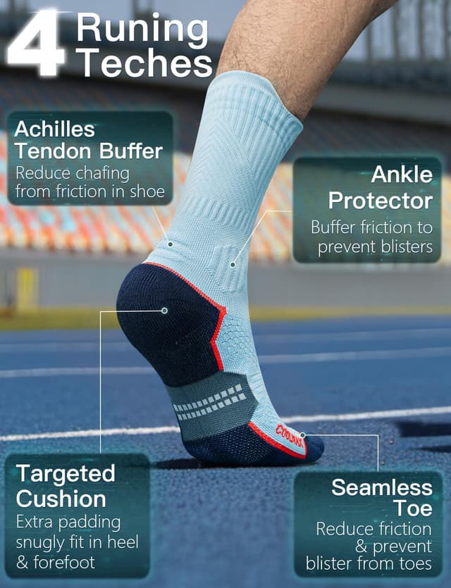 Thumbnail 3 de Juclise Compression Crew Running Socks