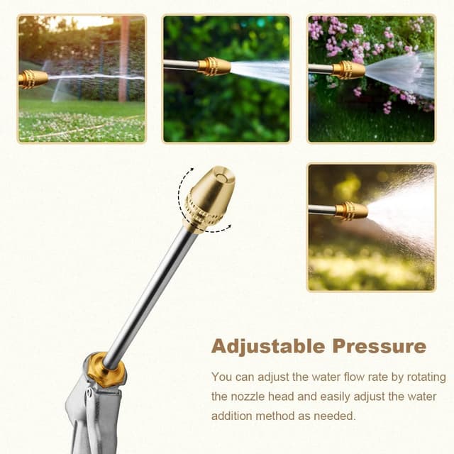 Detalle de OFFCUP Pistola spray alta pressione in metallo con 4 modalità per giardino, auto e animali domestici