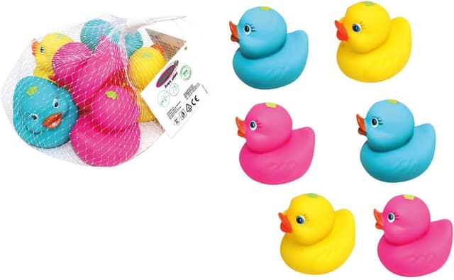 Detalle de Jamara 460615: anatre giocattolo galleggianti per il bagnetto, set da 6 pezzi