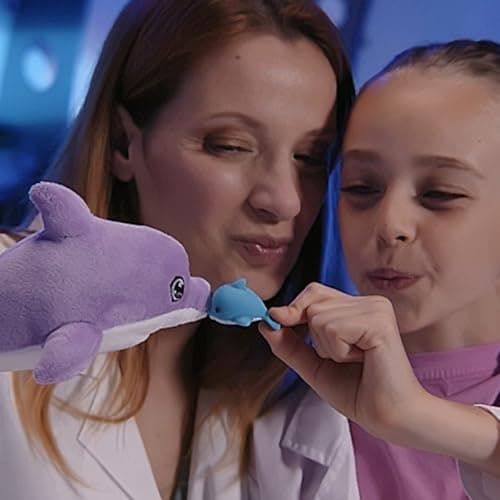 Detalle 1 de sbabam Funny Box Mammy Surprise Delfín — peluche delfín con 2 mini cachorros