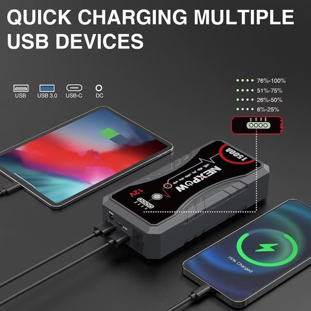 Thumbnail 2 de NEXPOW Powerbank 12V mit LED und USB ⚡