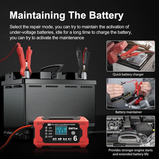 Thumbnail 3 de EAFCSZ Car Battery Charger 12V 6A