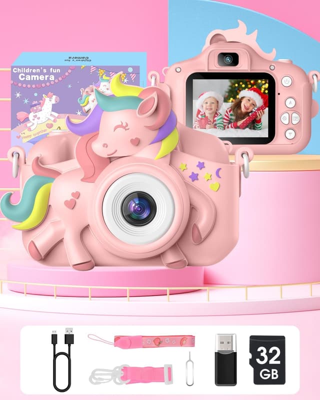 Thumbnail 6 de Gofunly Kids Camera (1080P HD) with 32GB Card, 2.0-inch Screen and Case Strap — selfie toy for ages 3–12