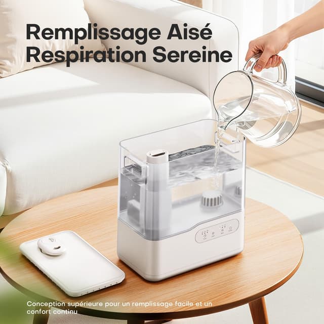 Thumbnail 6 de Humidificateur AROEVE 5L ultrasonique à remplissage par le dessus, brume froide + diffuseur d’huiles essentielles