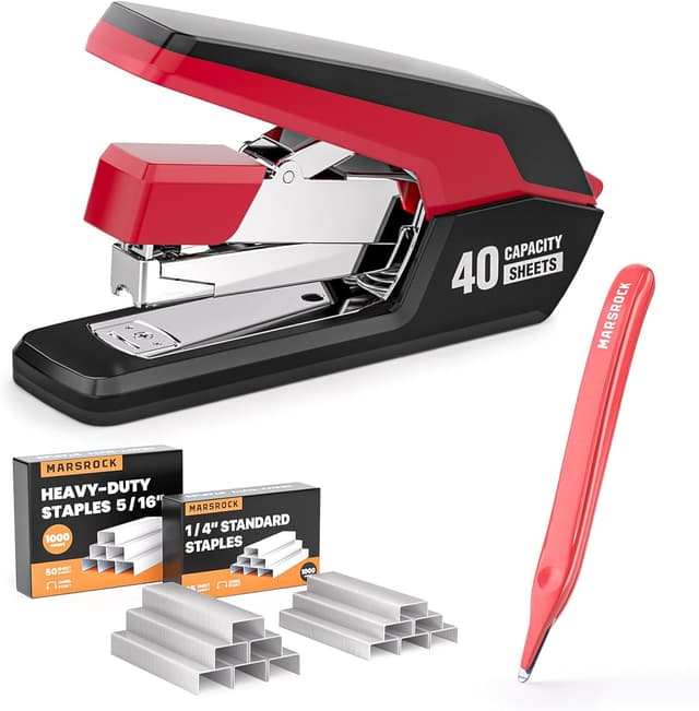 Detalle de Effortless heavy duty desktop stapler 40 sheet