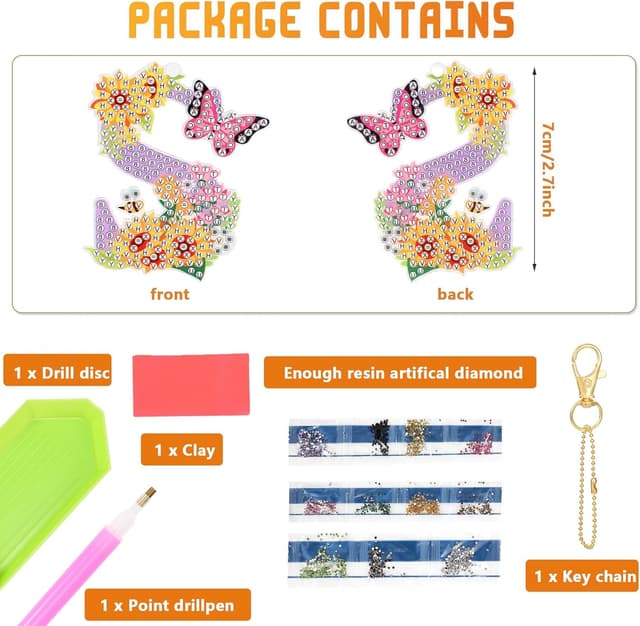 Thumbnail 1 de MWOOT Letter Diamond Art Keychain