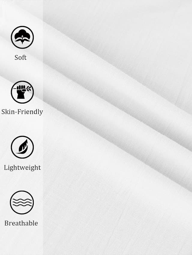 Thumbnail 4 de PASLTER Mens Linen Pants loose fit drawstring waist