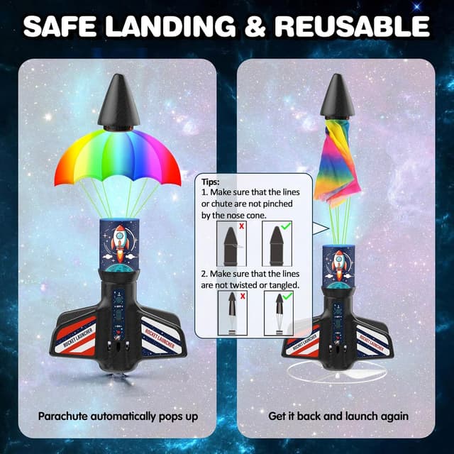 Thumbnail 6 de Eieymct Rocket Launcher for Kids (Self-Launching, 200 ft Outdoor Electric Launch Set)
