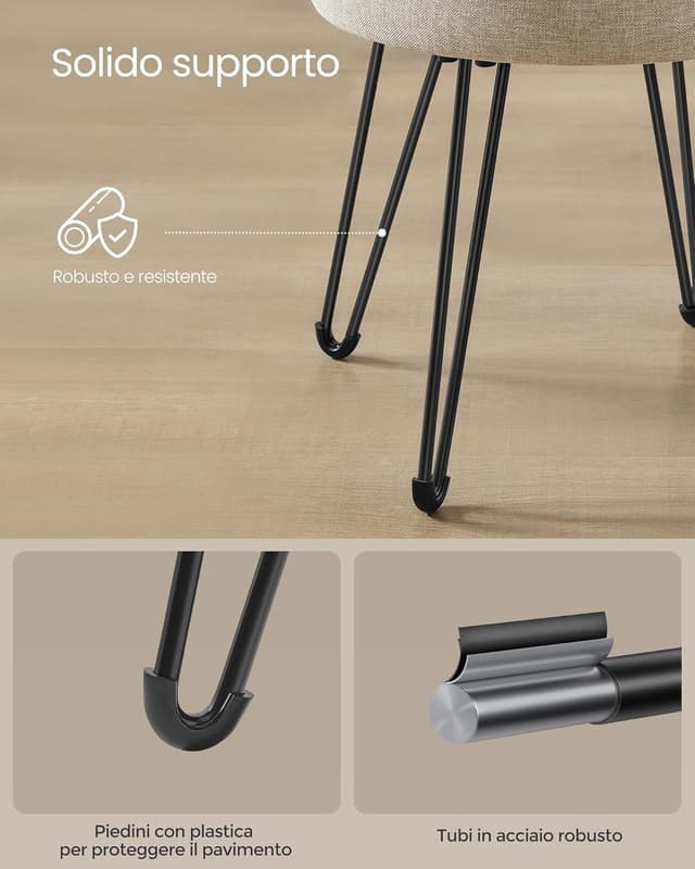 Thumbnail 5 de SONGMICS Sgabello Pouf Contenitore Marrone