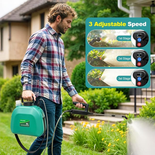 Detalle de SYLSTAR Battery Sprayer 8L, electric weeds