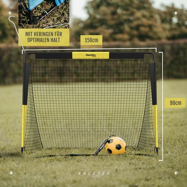 Detalle de Racetex Fußballtor 2-in-1 für Kinder mit Torwand