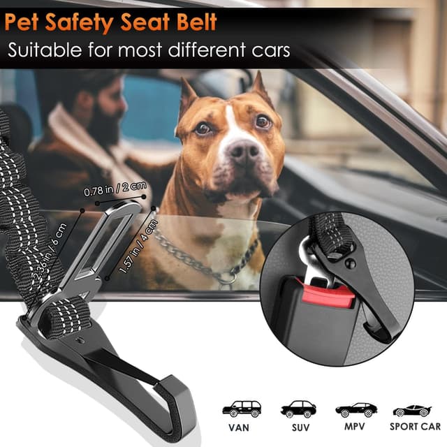 Thumbnail 5 de Eyein 2-in-1 Dog Car Seat Belt with Elastic bungee