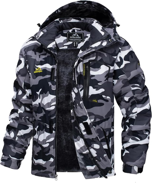 Thumbnail 6 de TACVASEN Men's Waterproof Fleece Mountain Jacket – Windproof Ski jacket