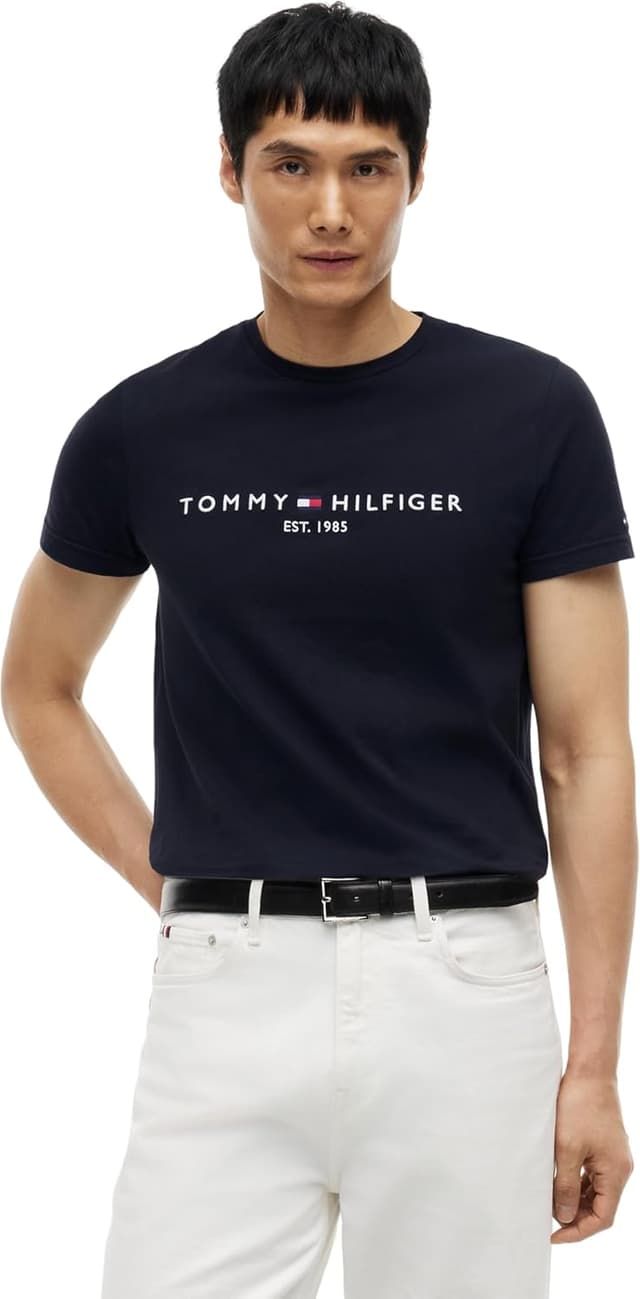 Detalle de Tommy Hilfiger Core camiseta algodón L negra