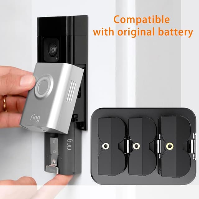 Detalle de Upgraded 3-Pack 3.65V 6040mAh Replacement Batteries with Charger Station for Ring cameras