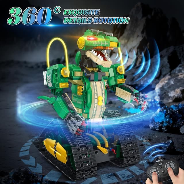 Detalle 2 de HiWEEGO Technik Roboter Dinosaurier 877 Teile