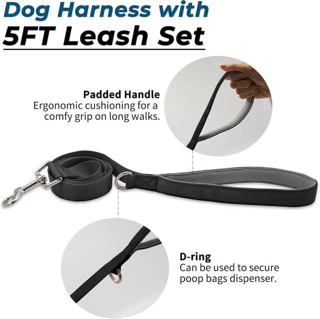 Thumbnail 2 de Wuffley Escape Proof Dog Harness and Leash Set
