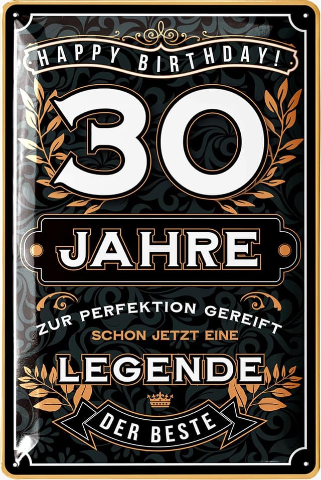 Thumbnail 6 de LANOLU Blechschild „60 Jahre Legende“ – Deko zum 60. Geburtstag, 20 x 30 cm