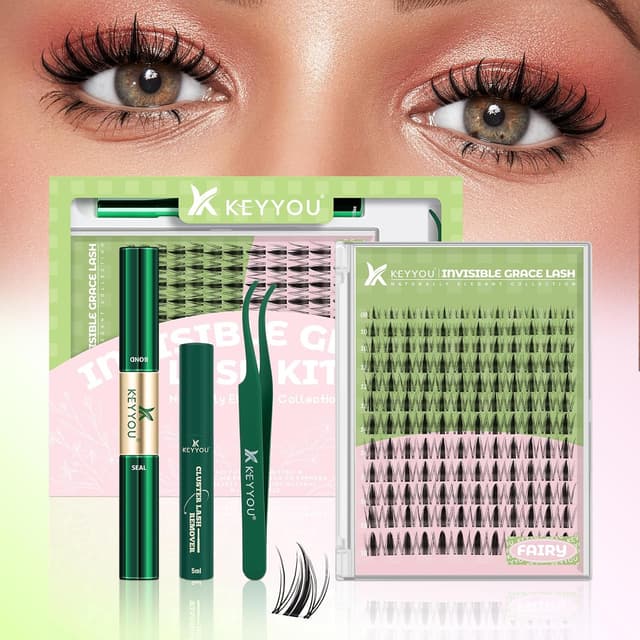 Detalle de KEYYOU Fairy Lash Clusters Kit 144 pcs 😍