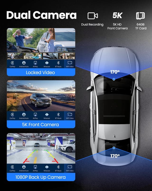 Thumbnail 2 de VyKure Portable Carplay Screen 9" wireless
