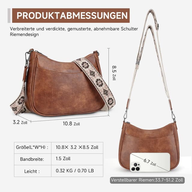 Thumbnail 5 de APHISON Klein Crossbody Bag mit breitem Gurt