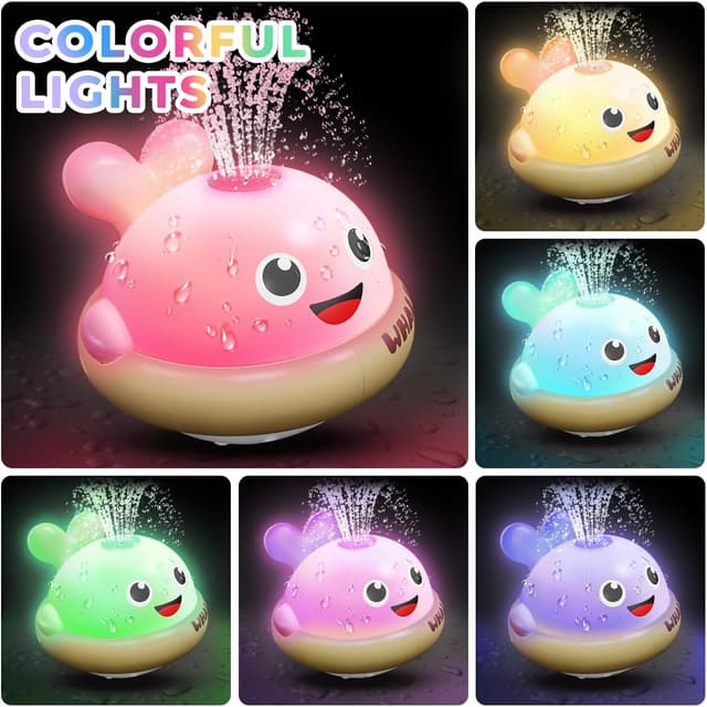 Detalle de Baby Bath Toys Water Whale light up