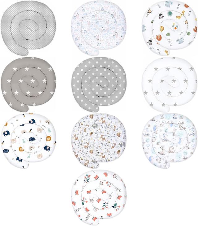 Detalle de Totsy Baby XXL Bettschlange Bettkissen XL 200 cm (Oeko-Tex-Zertifikat) – Marineblau mit Regenbogen