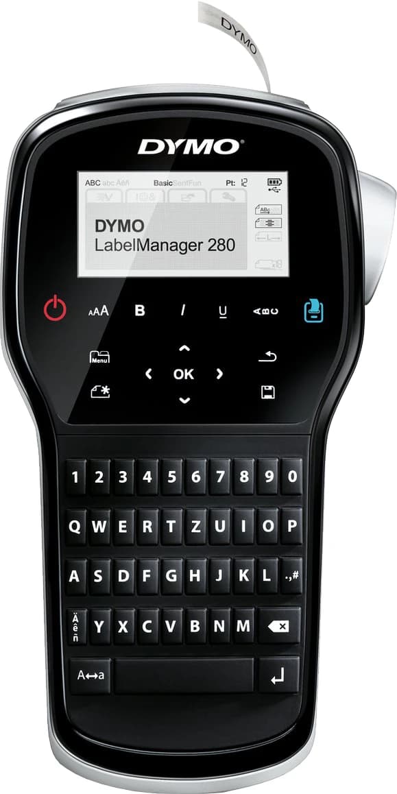 Detalle de Dymo LabelManager 280 Case Kit QWERTZ – Etikettendrucker-Set mit LCD-Display
