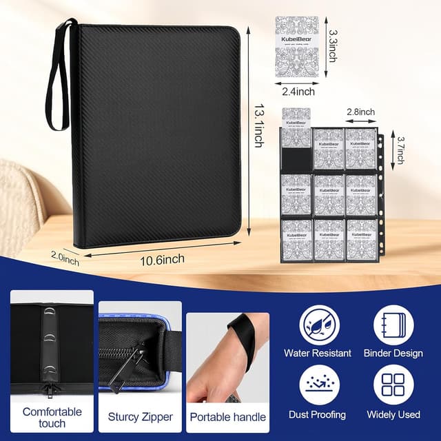 Thumbnail 1 de Card Binder 720 Capacity Zippered 9-Pocket ๐ด