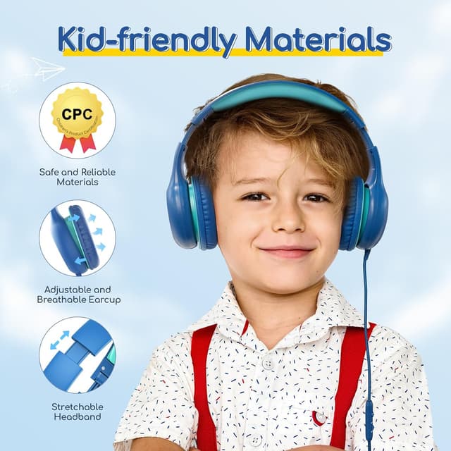Detalle 2 de EarFun Kids Headphones 85dB wired headphones