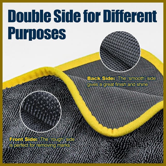 Detalle de Airlab Mikrofaser Trockentuch XXL (90 x 60 cm) – fusselfrei & kratzfrei zum Trocknen und Polieren