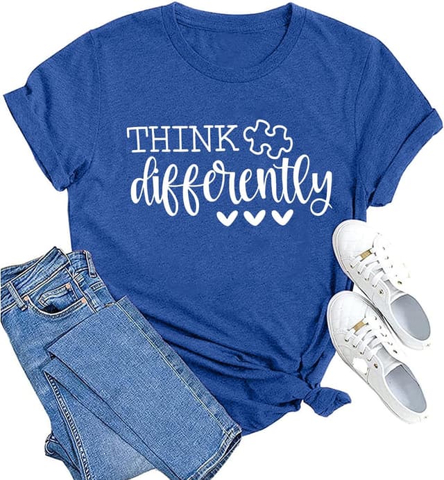 Detalle de SUWATOIN Womens Autism Awareness T-Shirt – Autism Support & Acceptance Tee