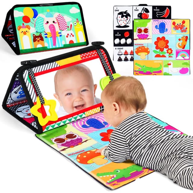 Detalle de Baby-Spiegel Lernspielzeug mit Knisterbuch