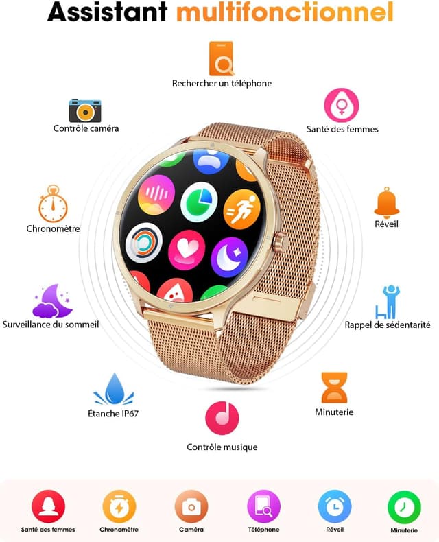 Thumbnail 5 de Montre connectée 1,75" HD avec double bracelet