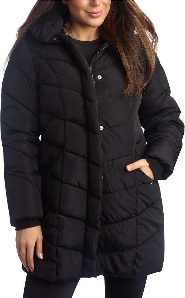 Detalle de Steve Madden Womens Long Puffer Coat