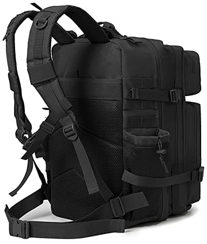 Detalle de QT&QY Mochila táctica militar 45L con sistema MOLLE y compartimento para portátil (hasta 17")