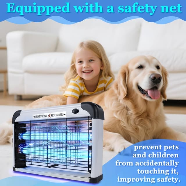 Detalle 2 de Fly Zapper Electric Fly Killer 20W UV Indoor Bug Zapper (3000V grid)