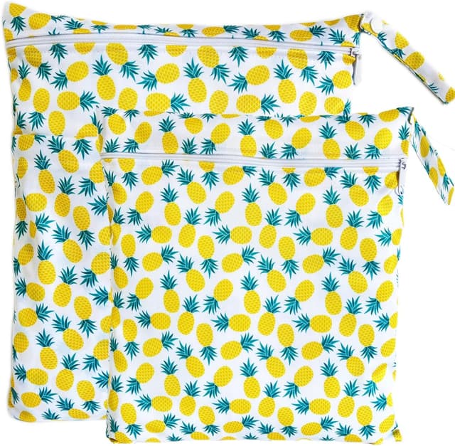 Detalle de TRASUN Wetbag-Set für Kindergarten & Wickeln: 2er Nassbeutel für nasse und trockene Sachen