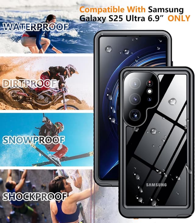 Detalle 2 de Temdan Samsung Galaxy S25 Ultra Waterproof Case 6.9"