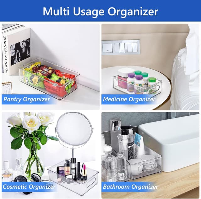 Thumbnail 6 de Diwoker stapelbare Kühlschrank-Organizer im 6er Set (transparent, PET, BPA-frei)