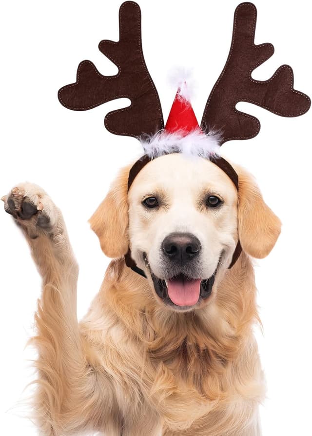 Imagen de Naler Christmas Reindeer Antlers Headband for Pets ๐ en OfertitasTOP